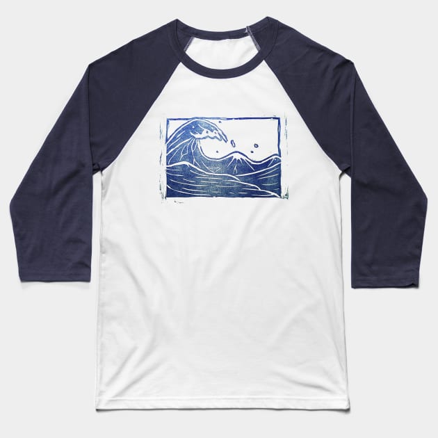 Blue Wave Baseball T-Shirt by CriSan